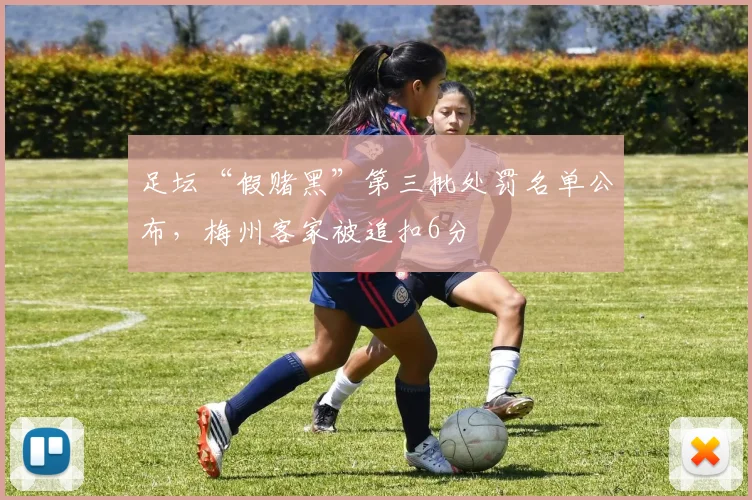 足坛“假赌黑”第三批处罚名单公布，梅州客家被追扣6分